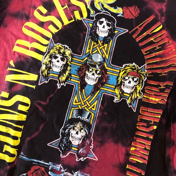 Guns n Roses tied dyed t shirt size large - Picture 4 of 4